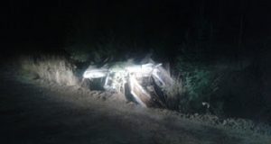 El Hoyo: Manchón de hielo causo un vuelco en el callejón del Currumahuida