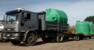 Trevelin: Llegaron tanques cisterna para la ruta 71