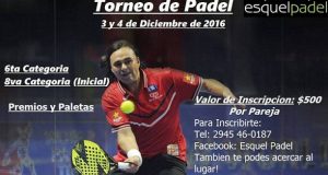 Esquel: Se viene un torneo de pádel para este fin de semana