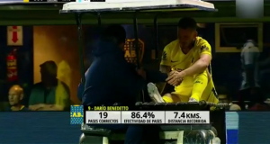 Benedetto se rompió los ligamentos cruzados