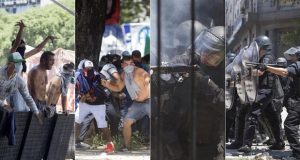 Impactantes videos de otra jornada de furia