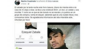 Esquel: Vecino indignado denuncia que por face venden lo que le robaron