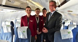Chubut: La nueva ruta aérea de Andes a Comodoro Rivadavia fue presentada oficialmente por Arcioni y directivos de la empresa