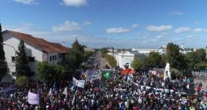 Chubut: Movilización de trabajadores en Rawson