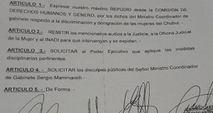 Chubut: Diputados solicitan que se remitan los audios de Mammarelli a la Justicia