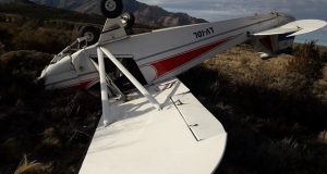 Esquel: Se cayó una avioneta en el ingreso a la ciudad