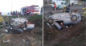 Madryn | Cuatro lesionados tras volcar en la zona norte de la ciudad