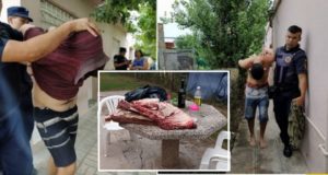 Le robaron 2 costillares al carnicero y los detuvieron cuando estaban haciendo el fuego