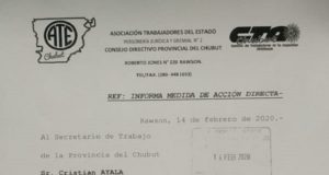Chubut | ATE lanzó un paro de actividades por 48 horas para el lunes y martes
