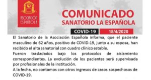 Comodoro | Le dieron el alta al hombre de 62 años confirmado con COVID-19​