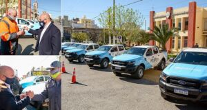 Madryn | Sastre encabezó entrega de camionetas y vehículos a diversas áreas del Municipio
