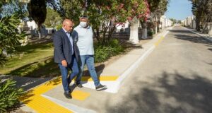 Madryn | Sastre recorrió el Cementerio Municipal donde se realizaron distintas obras de infraestructura para la mejora del lugar