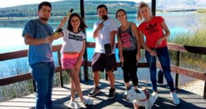 La juventud PRO de Esquel restauró la glorieta de la Laguna la Zeta