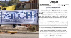Chubut | ATECh convocó a un paro de 24 horas para el martes