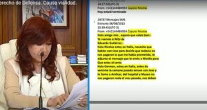 Los mensajes que mostró Cristina entre José López y el empresario Nicolas Caputo amigo de Macri