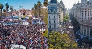 Multitudinaria marcha en Plaza de Mayo tras el atentado a Cristina Kirchner