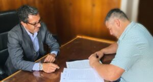 Salamín firmó un convenio de adhesión junto al Fiscal Anticorrupción Diego Carmona