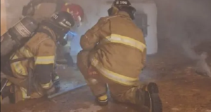 Bomberos Voluntarios de Lago Puelo intervinieron en un incendio de vivienda en Las Golondrinas