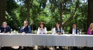 Cristina Kirchner, Kicillof y Massa se mostraron juntos en un acto del PJ