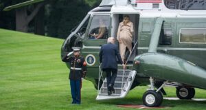 El helicóptero en que viajaban Donald y Melania Trump experimentó un “problema hidráulico”