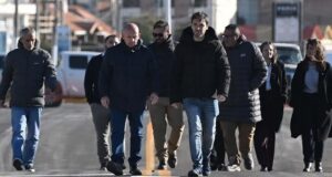 Torres y Sastre recorrieron la renovada obra del boulevard Brown
