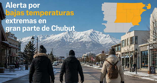 Alerta por bajas temperaturas extremas en gran parte de Chubut