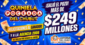 Lotería del Chubut entregó casi 0 millones en la Quiniela Poceada